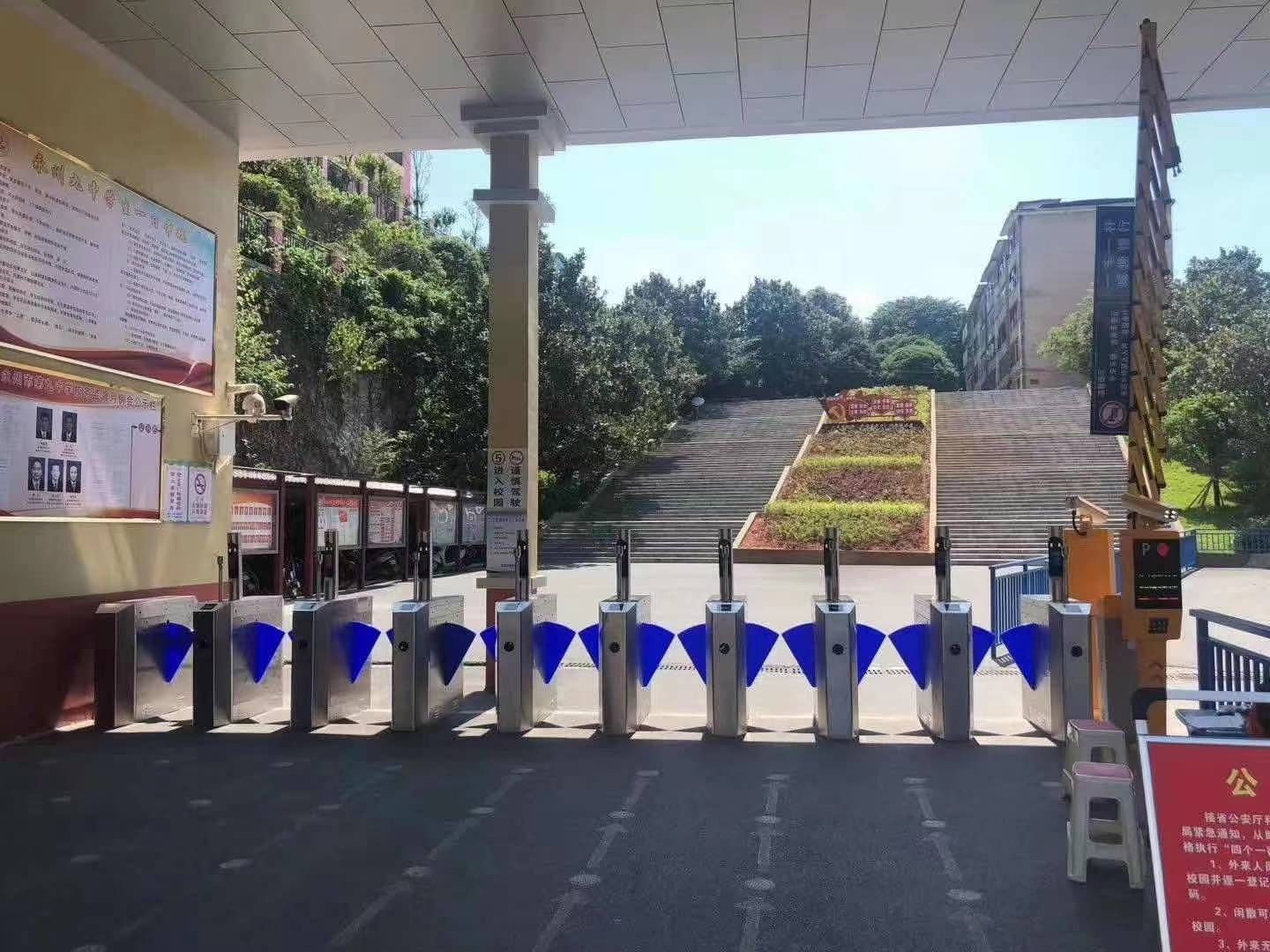 Horizontal Swing Barrier Turnstile Used in Library