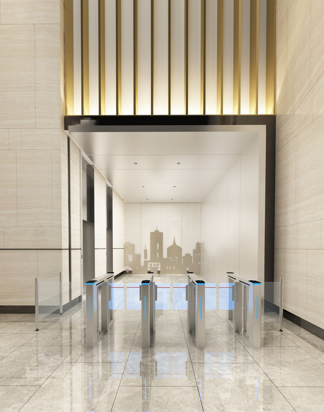 Swing Barrier Turnstile With Card Collected System