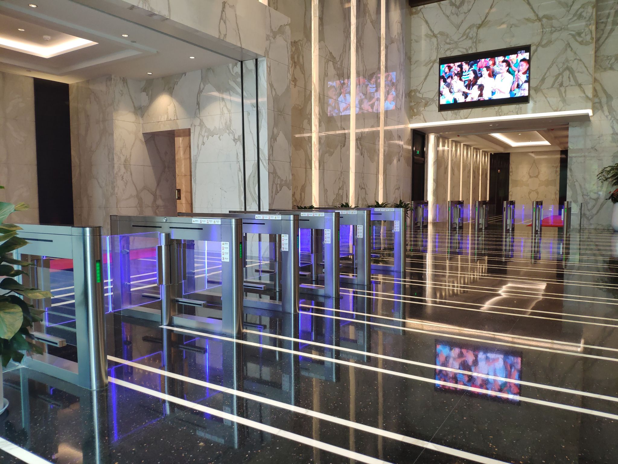 Tripod Barrier Turnstiles with Card Readers