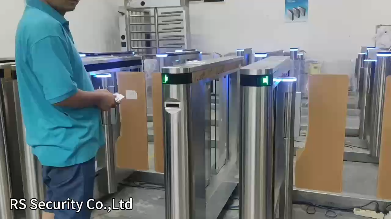 Access Control with Card Collection Swing Turnstiles