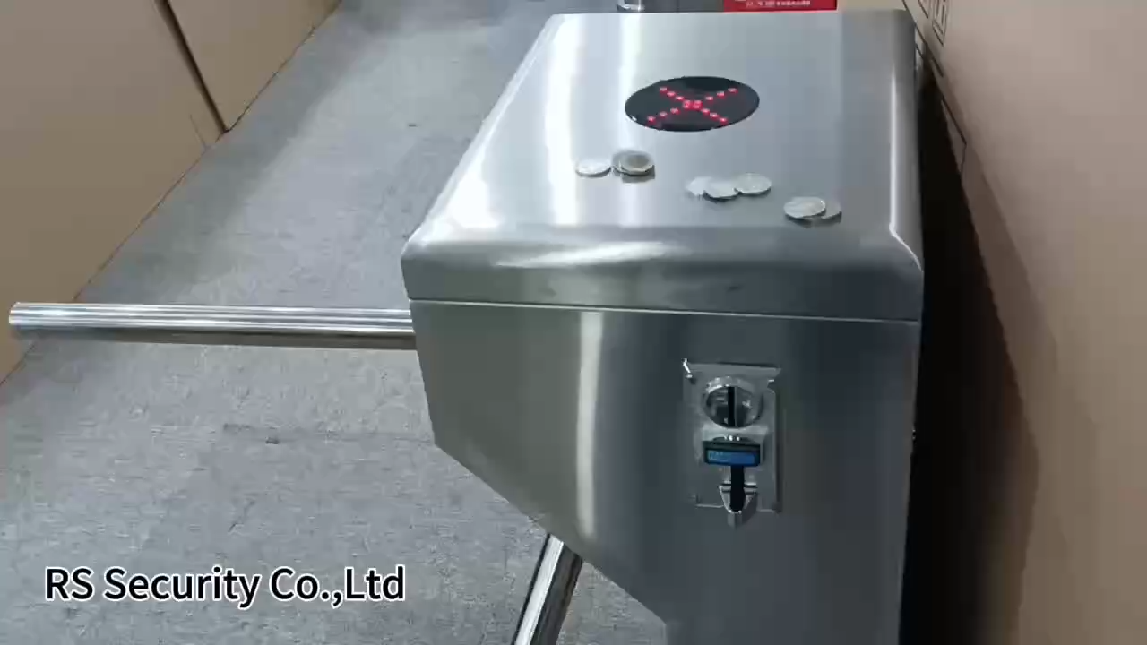 Metro Station Tripod Barrier Gate with Coin-Operated Functionality