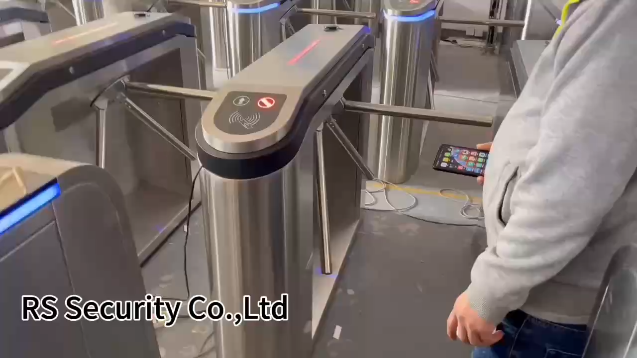 Tripod Gate Turnstile with QR Code Scanner